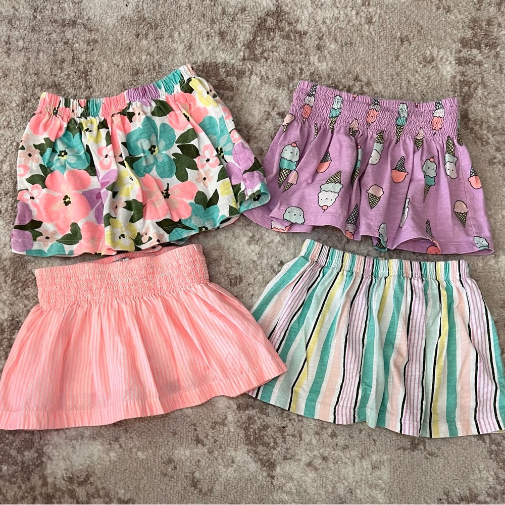 Carters girls toddler skort bundle